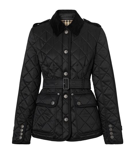 womens burberry xxxl quilted jacket|Burberry diamond quilted fitted jacket.